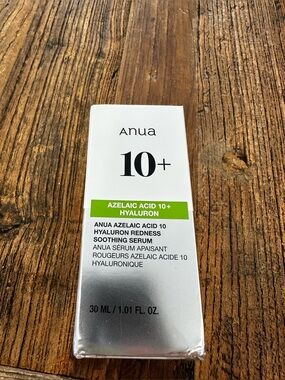 Anua 10+ Azelaic Acid & Hyaluron Redness Soothing Serum — White/Green